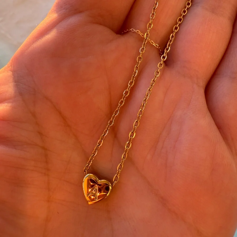 Necklace Minimalist Love Initial - A- Necklace – 18k Gold Stainless Steel